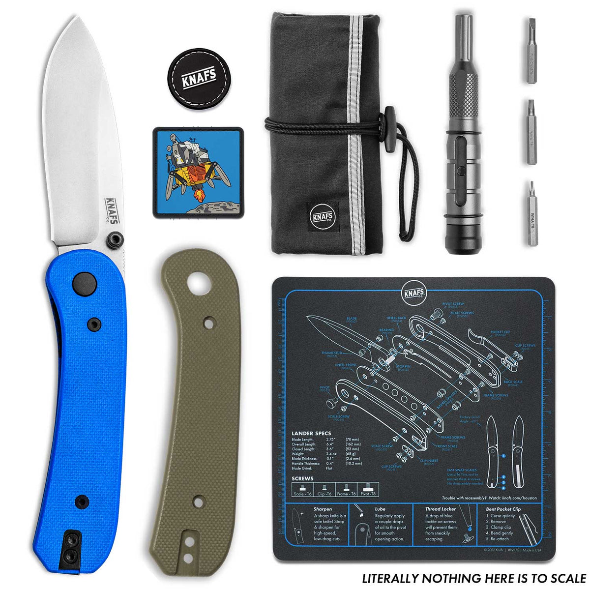 Lander 1 Pocket Knife Rebuild Kit - Black – Knafs