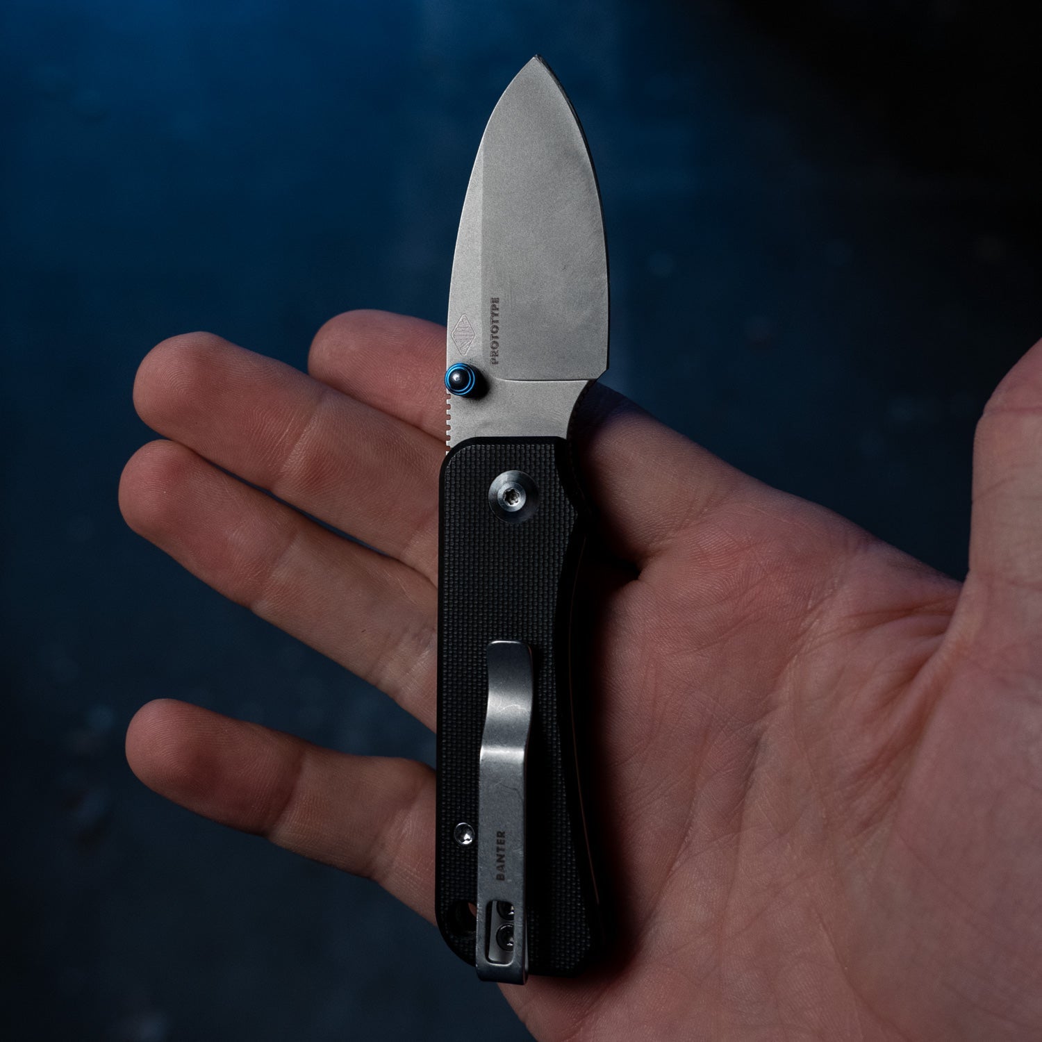 Baby Banter Pocket Knife - Black G10 - Black Stonewash Nitro V