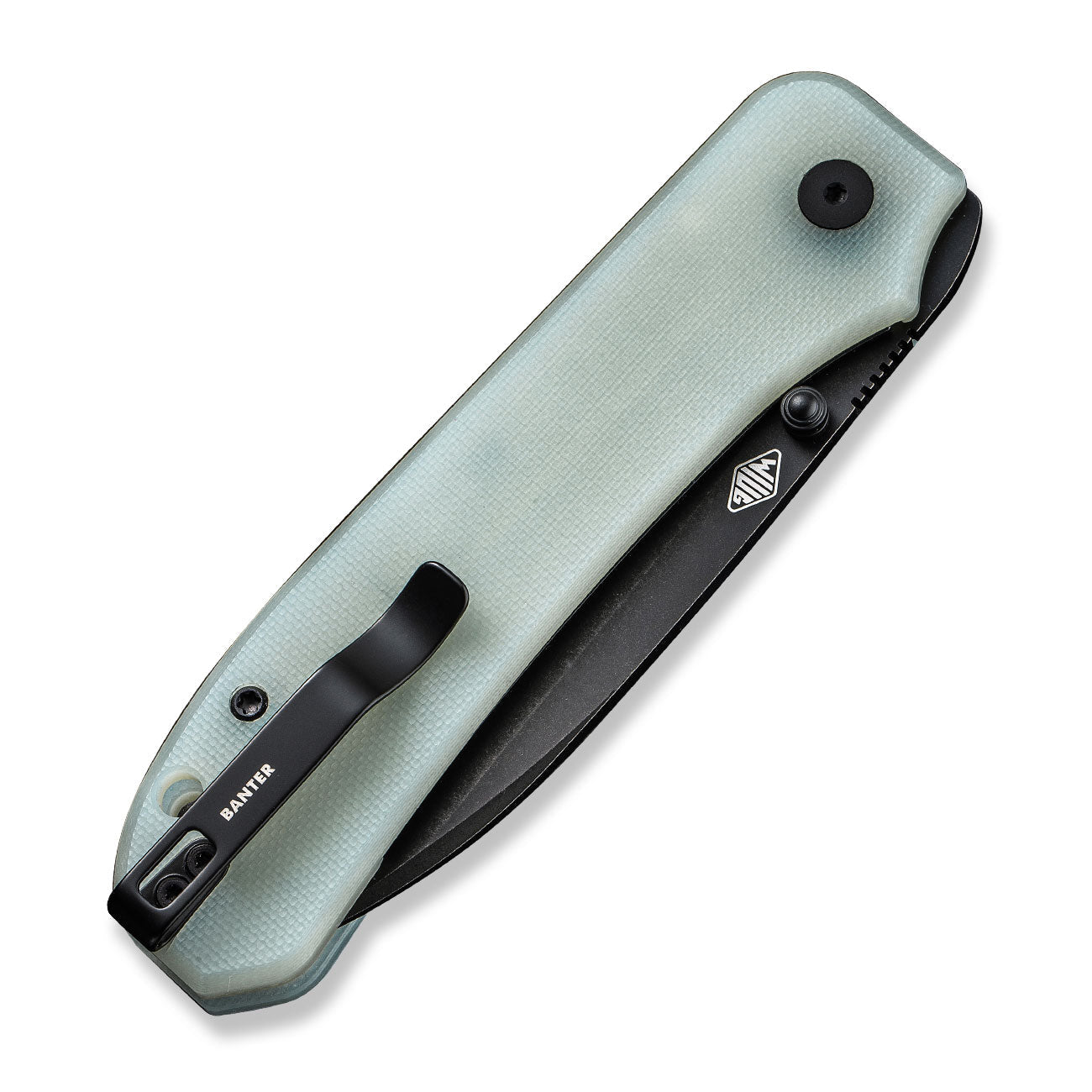 Big Banter Pocket Knife - Natural G10 - 20CV - Back Close