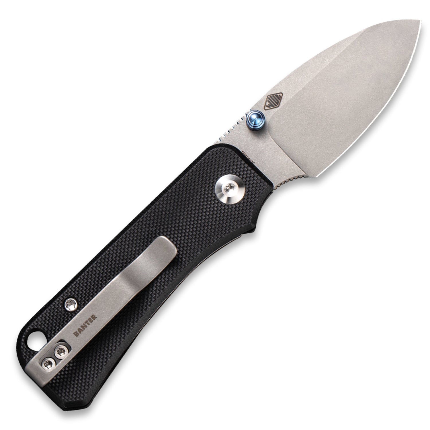 Baby Banter Pocket Knife - Black G10 - Gray Stonewash Nitro V