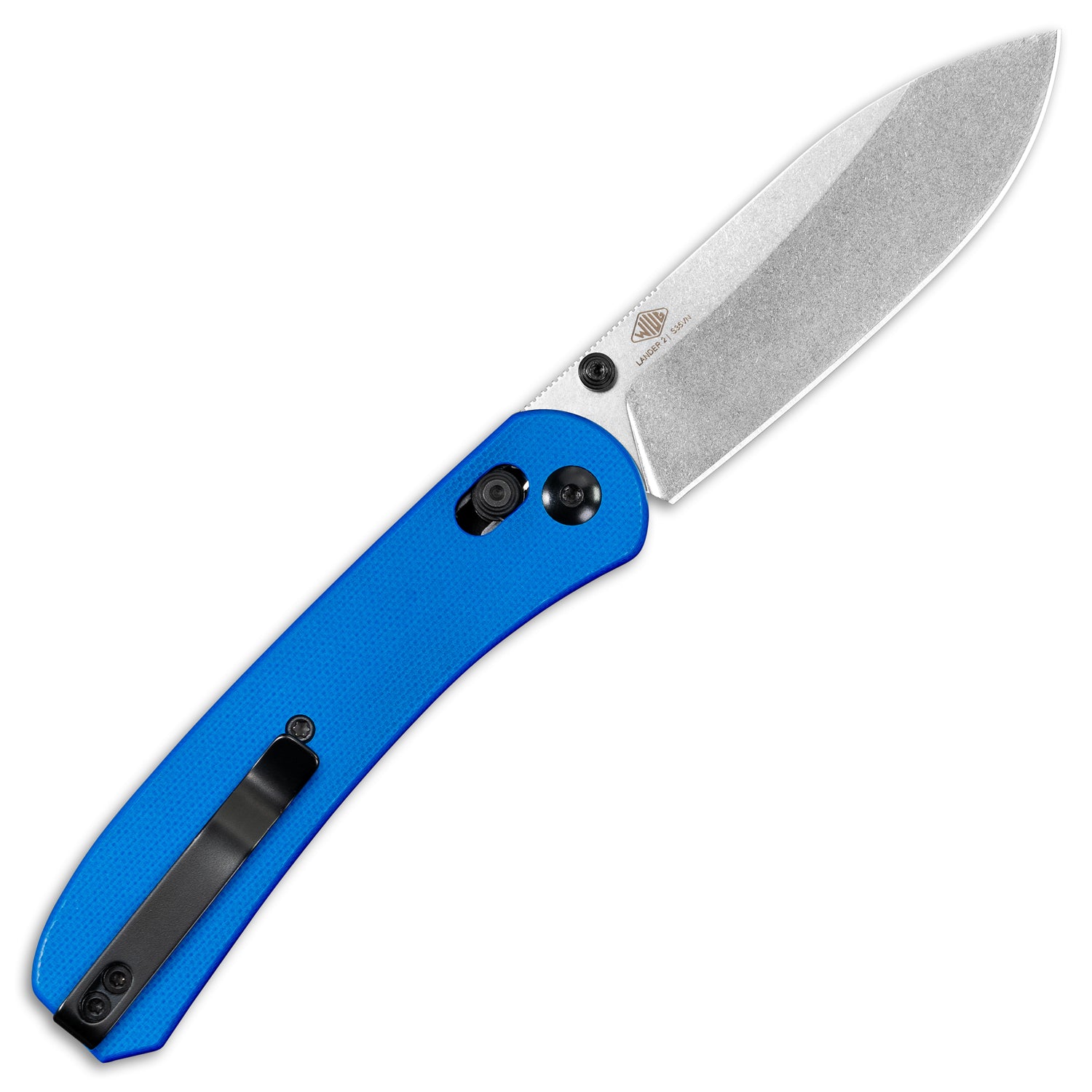 Lander 2 Pocket Knife - Blue G10 - Clutch Lock