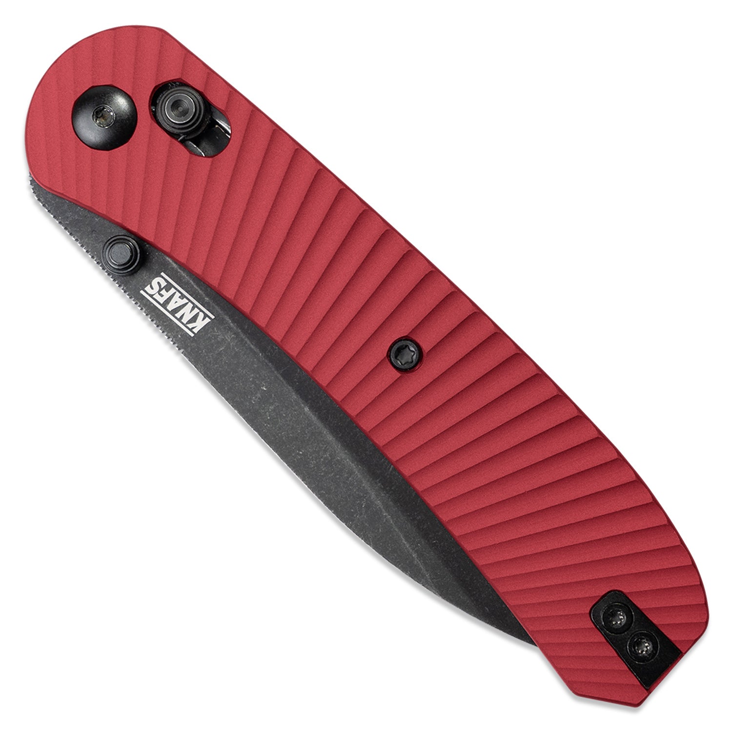 Lander 2 Knife Scales - Aluminum Solar Flare - Red