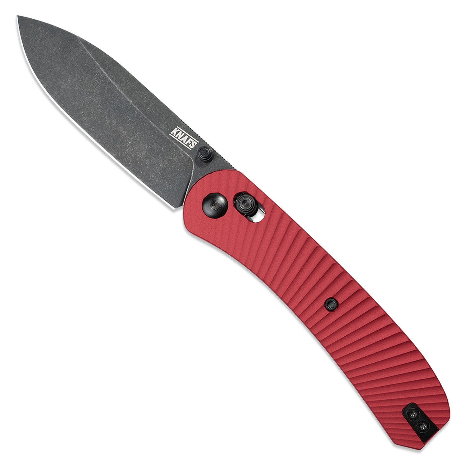 Lander 2 Knife Scales - Aluminum Solar Flare - Red