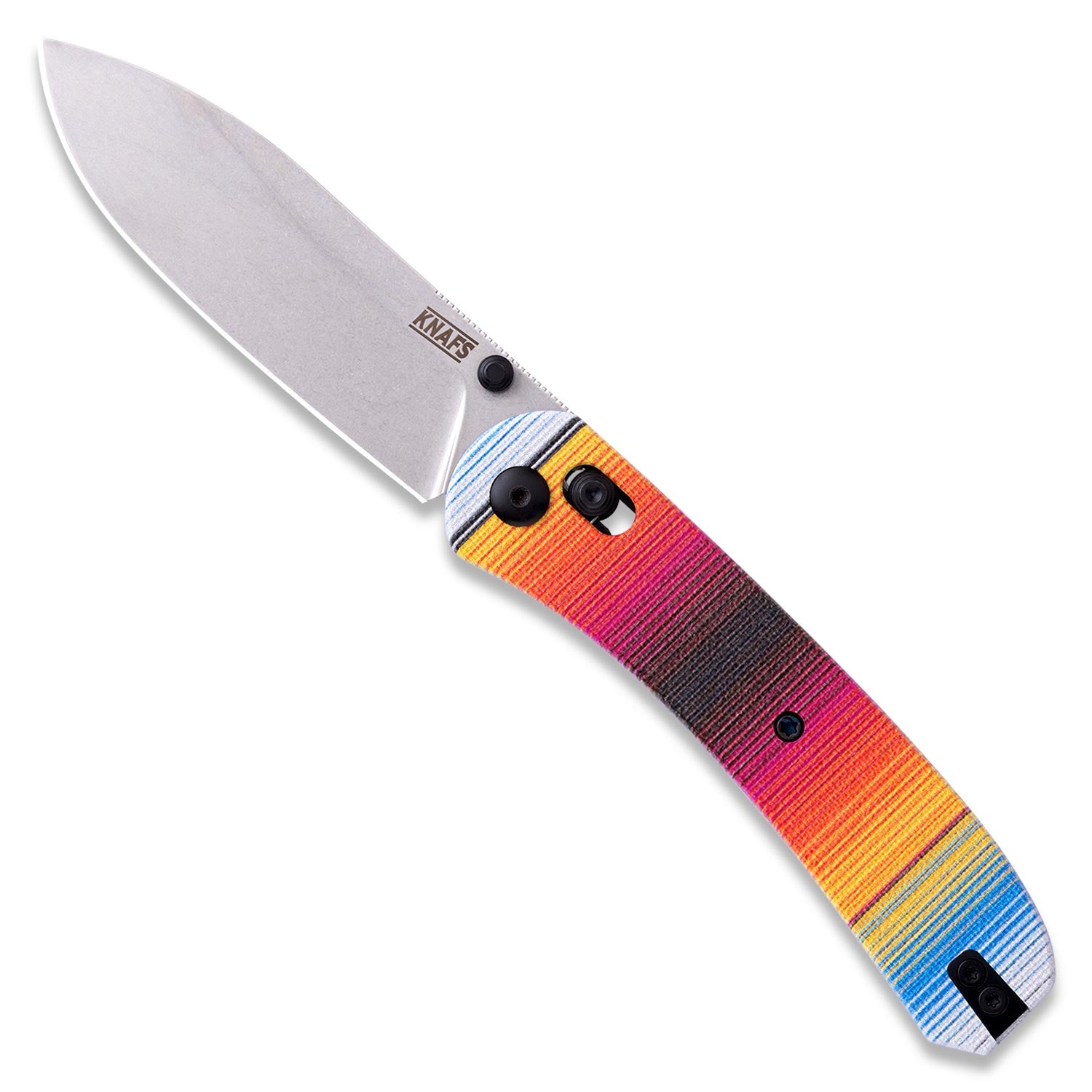 Lander 2 Knife Scales - Mexican Blanket G10 on knife open