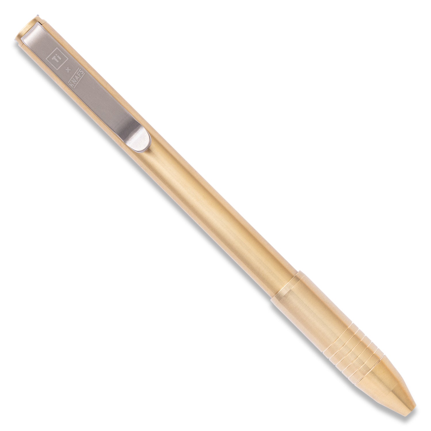 BIGiDESIGN x Knafs Sancho EDC Pen - Brass - Product on white - assembled, full product