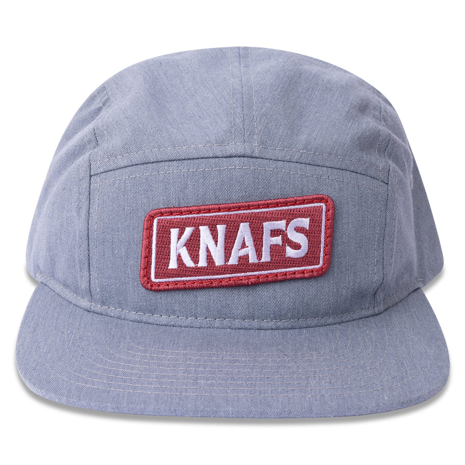 Knafs Gray Oil Can Hat 5 Panel - strait on