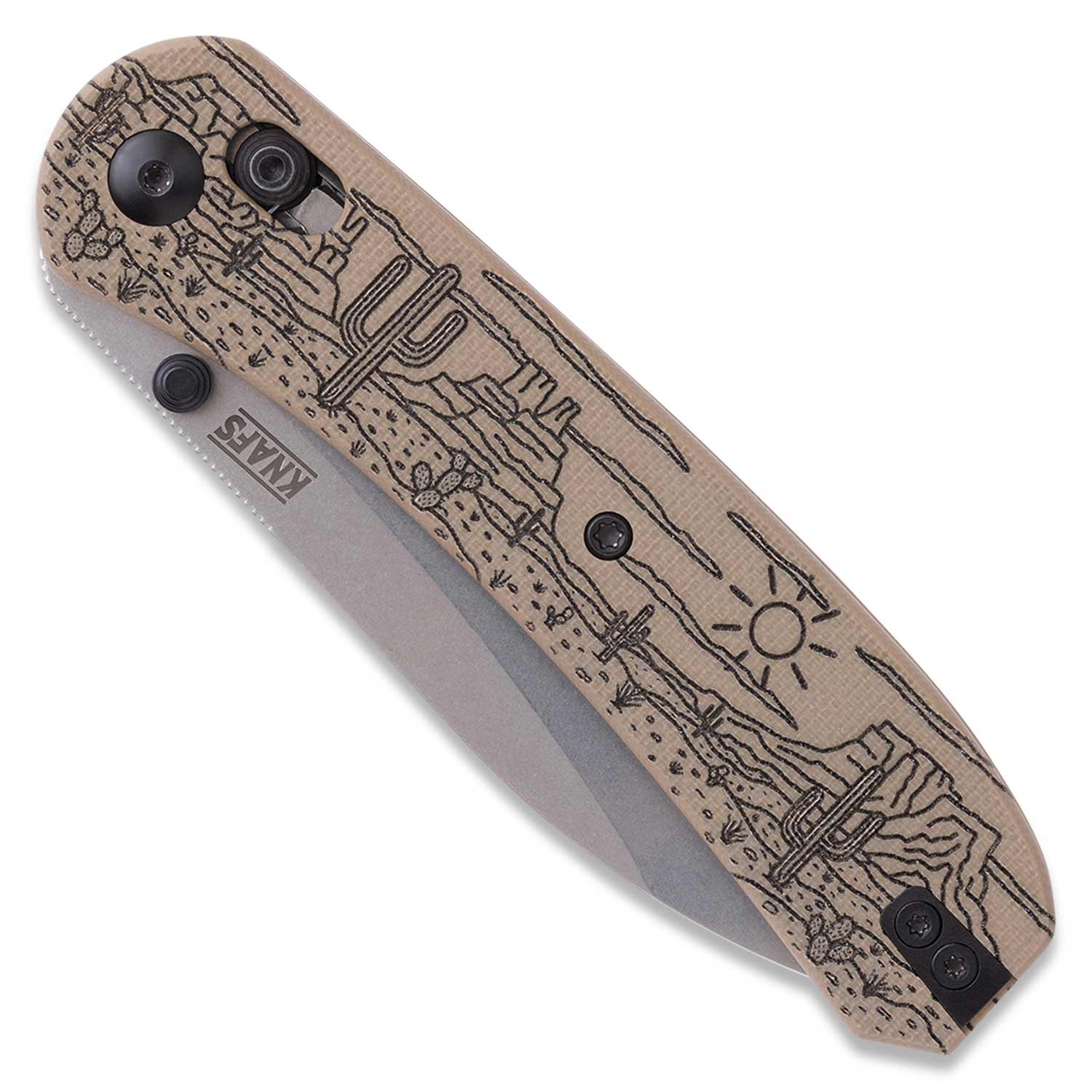 Lander 2 Pocket Knife - Pre-Built Desert Horizon G10 closed front