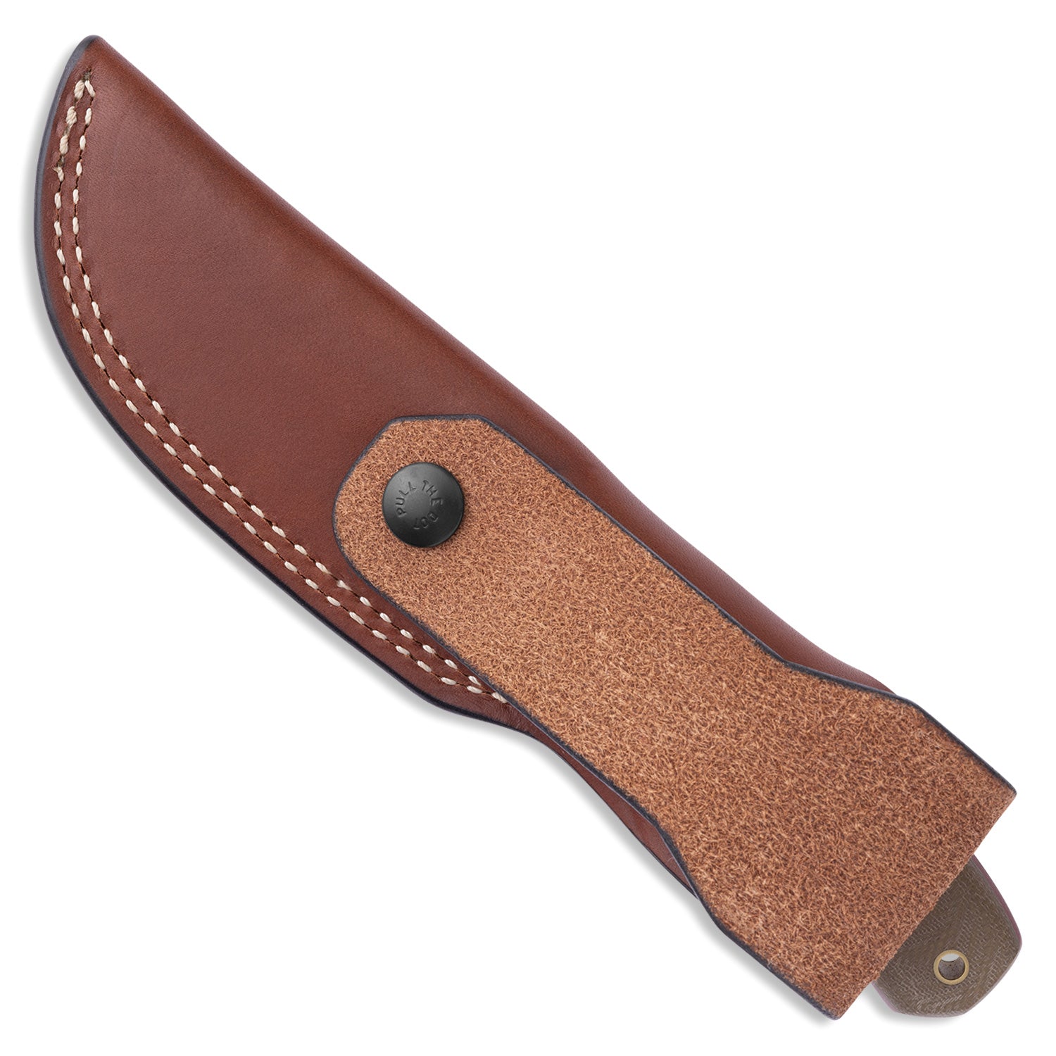 KNAFS-00553 Knafs Large Lulu Leather Sheath-back with knife