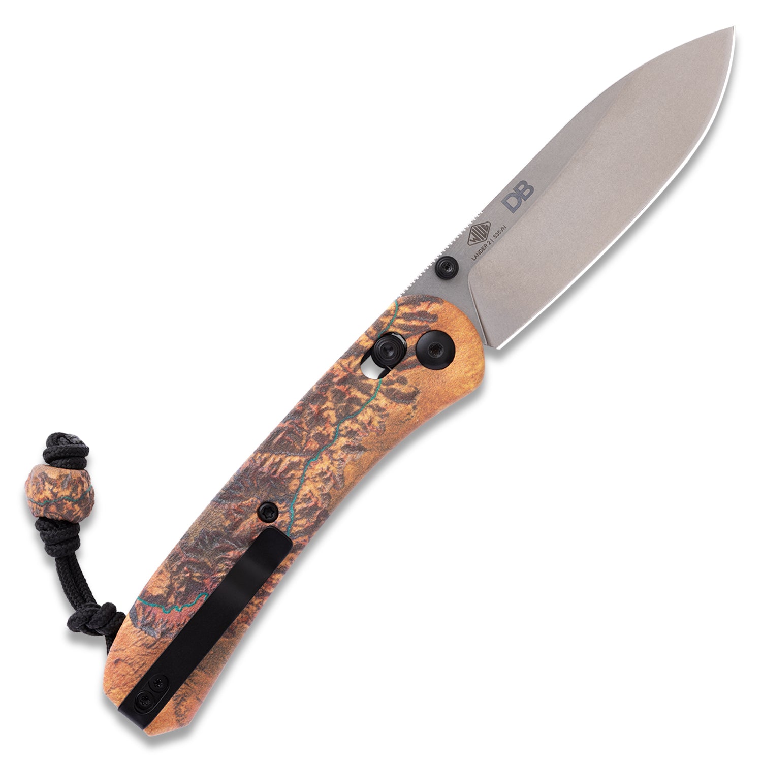 KNAFS-00561 Lander 2 Pocket Knife Grand Canyon back open