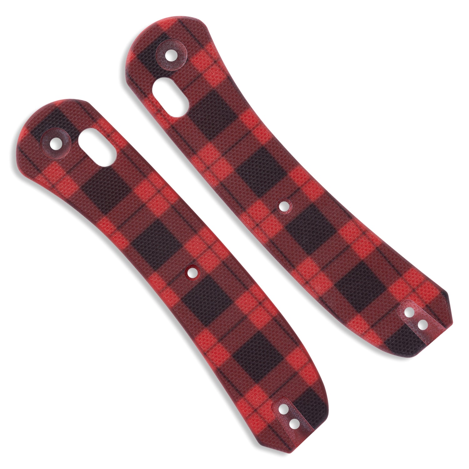 KNAFS 00568 Lander 2 Knife Scales Red Flannel both front