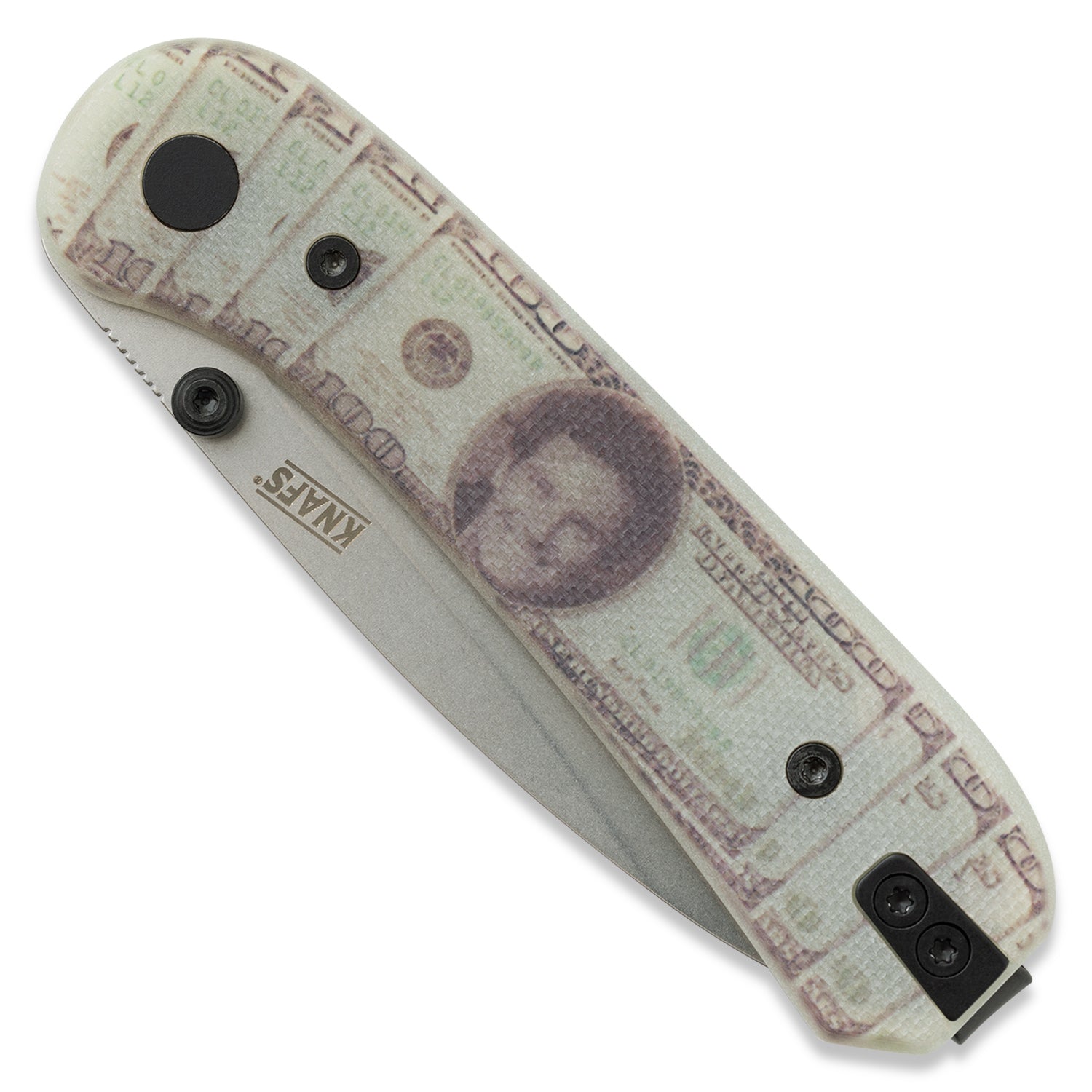 KNAFS-00589-Lander 1 Pocket Knife Benjamin's Benjamins Limited Edition-front-closed