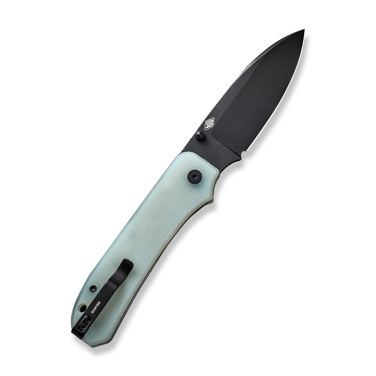 Big Banter Pocket Knife - Black G10 - 20CV - Open Back with Natural Scale