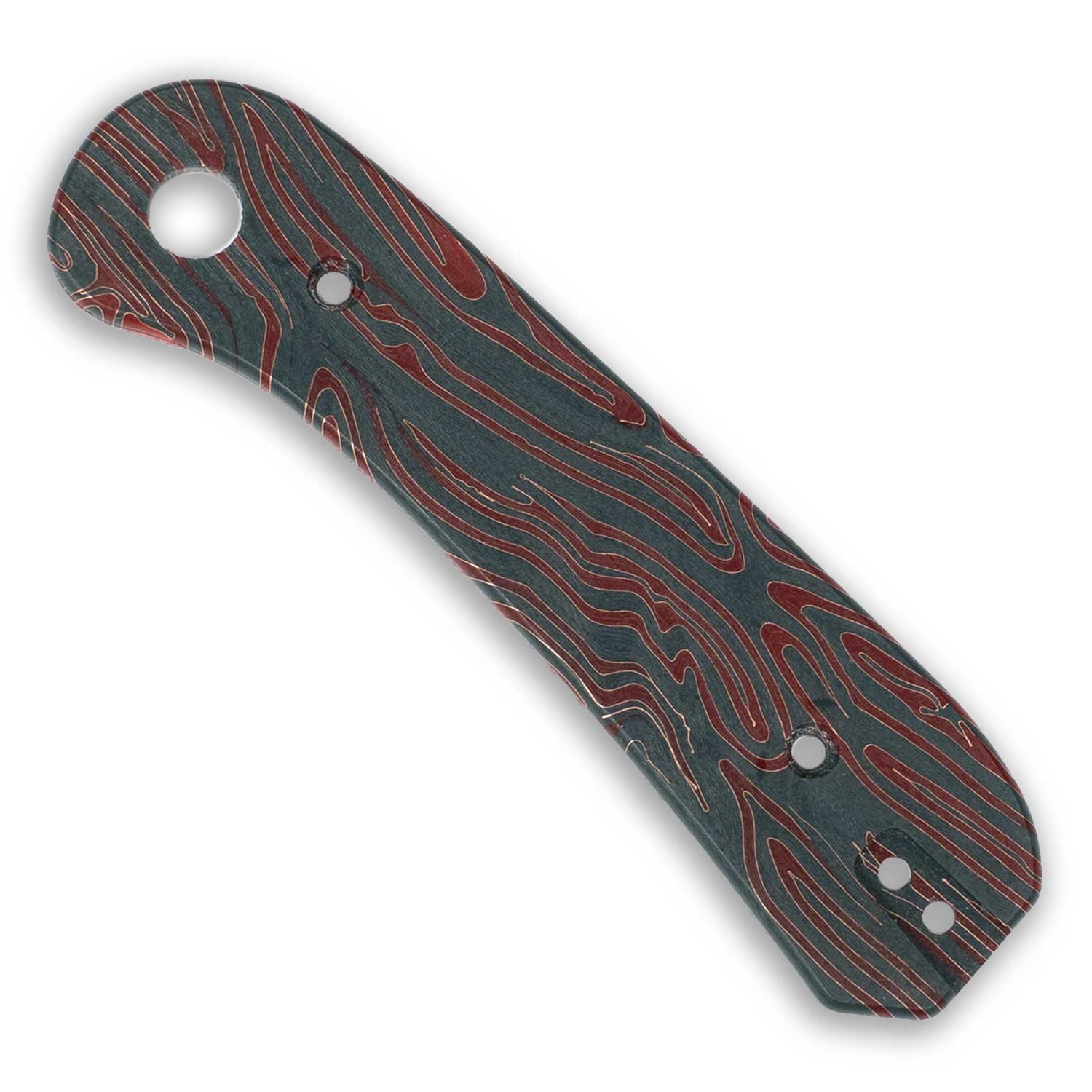 Lander 1 Knife Scales - Copper Line Red G10