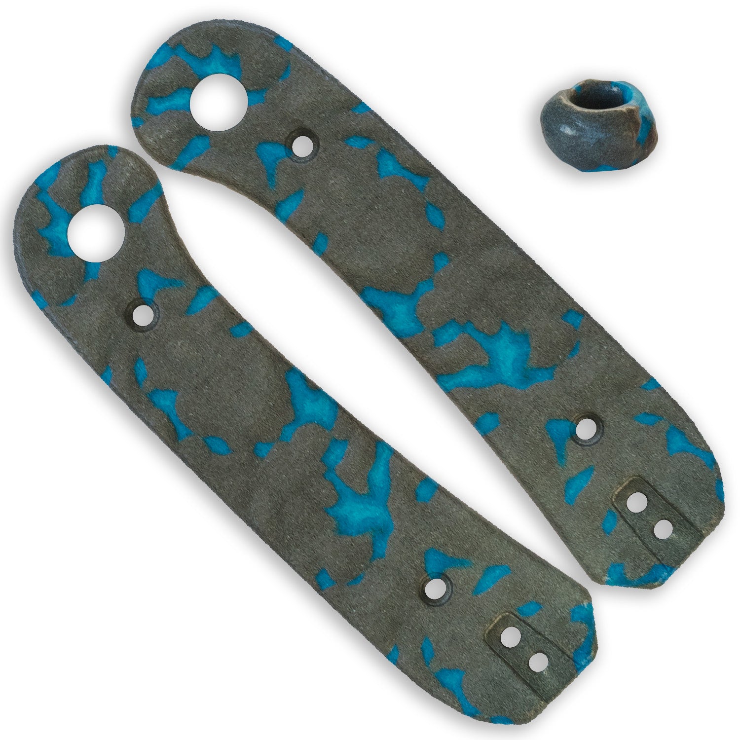 Lander 1 Knife Scales - Lava - Icy Blue