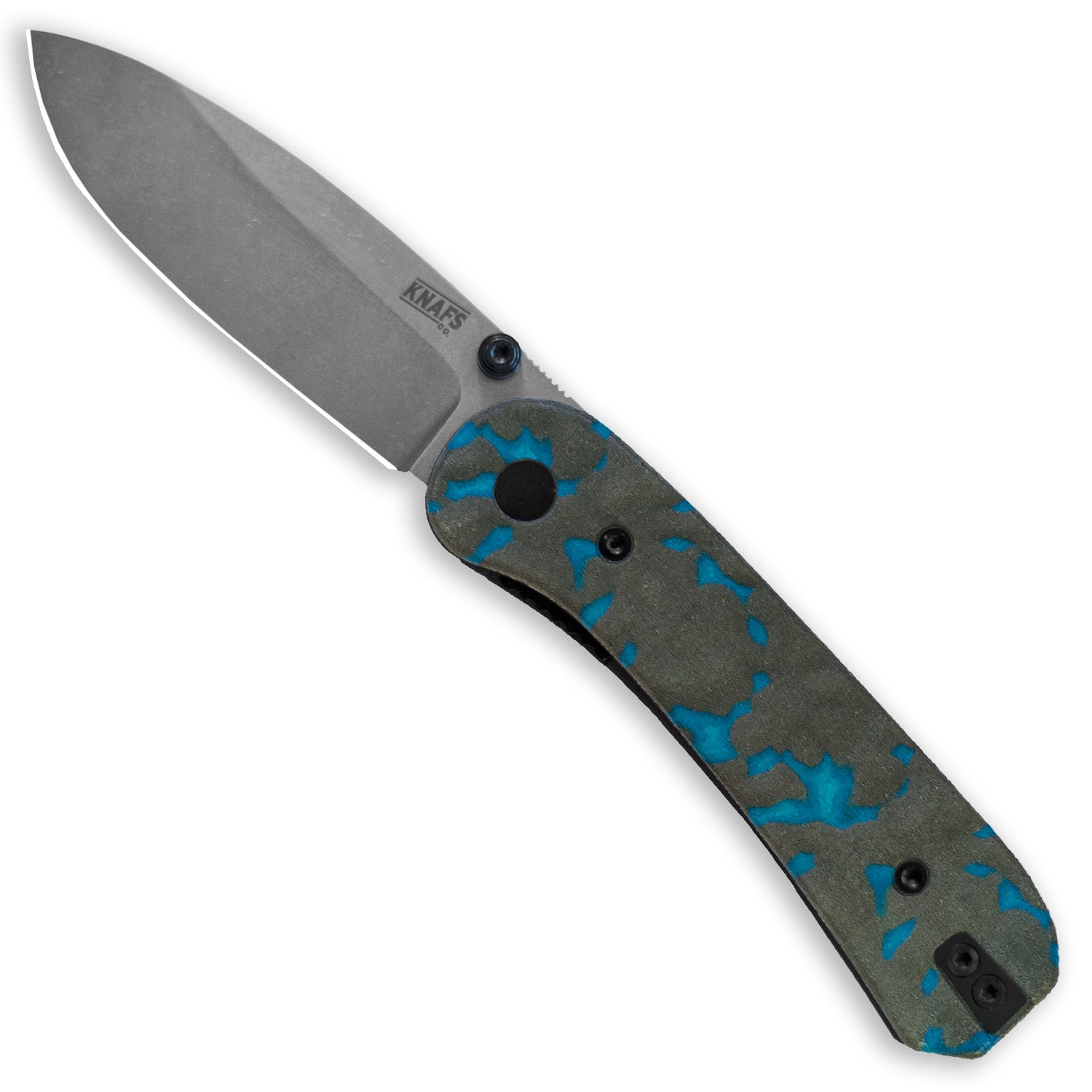 Lander 1 Knife Scales - Lava - Icy Blue